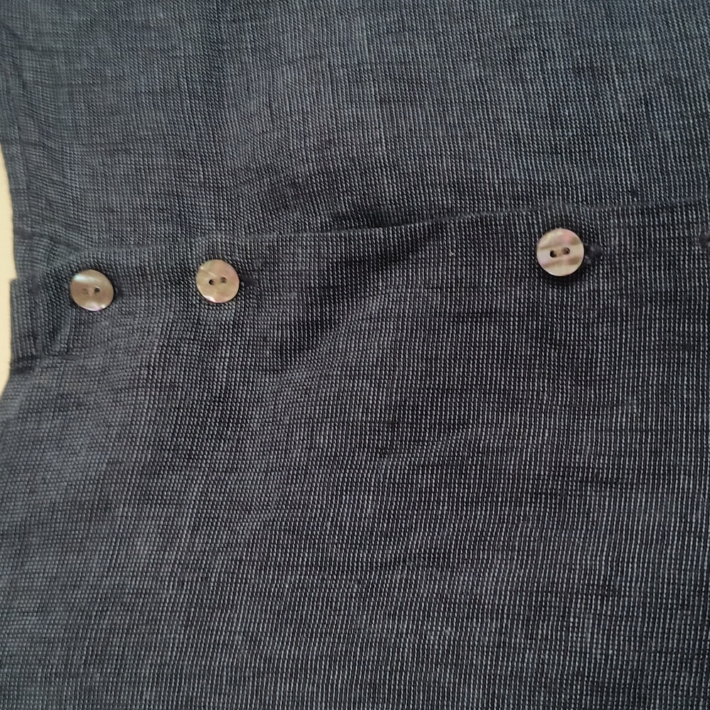 Martha Stewart 100% Linen Blue Sleeveless Women's Top Sz Med Women - Picture 7 of 13